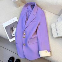 Blazer à Manches Longues Tendance Nouveau Manteau de Printemps Qualité Supérieure Grande Taille pour Femmes Tenue de Bureau