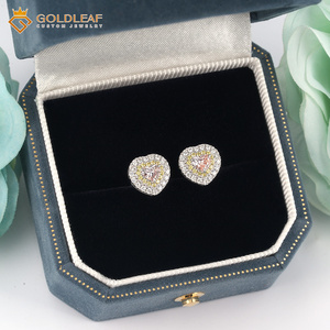 Pendientes de Oro Blanco de 14k con Diamante Cultivado en Laboratorio, Corte Corazón, 2.7g, Unisex, Regalo - Consulte con Nosotros sobre Diamantes Blancos - Product Image 5