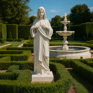 Statua della Vergine Maria Velata Scolpita a Mano in Marmo, Decorazione Personalizzata di Alta Qualità per Musei d'Arte - Product Image 6