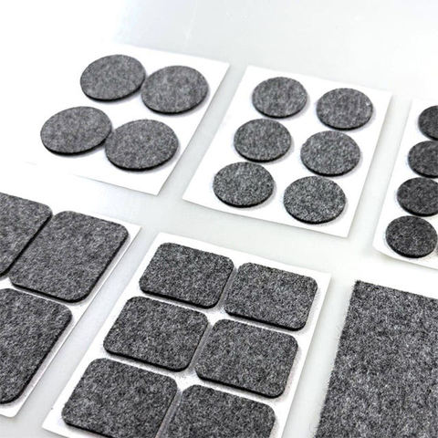 Various Sizes Colors Eco-Friendly Anti-Bacteria DIY Soft Fabric Felt Furniture Pads Self-Adhesive Nonwoven Technique Breathable