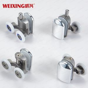 Roda Pancuran perangkat keras kamar mandi, rol pintu Pancuran geser baja tahan karat performa tinggi - Product Image 3