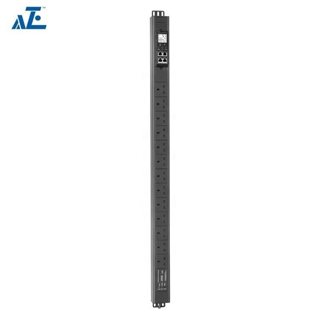 0U Vertical Intelligent Server Rack PDU Single Phase Metered 24 Sockets 16A 220V Outdoor Use CE/RoHS Certified