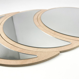 Decorazione da appendere a parete con specchio da appendere a parete <span class=keywords><strong>Luna</strong></span> a mezza <span class=keywords><strong>Luna</strong></span> in Rattan naturale dal Design caldo - Product Image 4