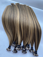 Cheveux chinois Remy à pointe plate, tissage double fait à la machine # Piano couleur 4-27 en stock, prêt à être expédié dans le monde entier