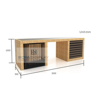 Bureau de réception carré en bois massif durable au design innovant avec mobilier de bureau moderne pour usage hôtelier