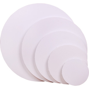 Transon Textile <strong>Round</strong> Cotton-Linen Blend Stretched <strong>Canvas</strong> with Fine Texture for Oil/Acrylic/Watercolor Painting - Product Image 1