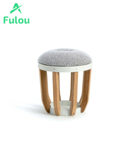 Tabourets de bar d'extérieur en bois massif d'occasion, design minimaliste et contemporain, pour cuisine, salle à manger et comptoir