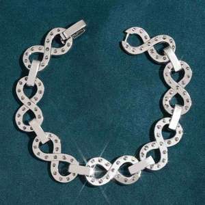 Trendy 925 Sterling Silver Cuban Link Bracelet Lab Grown Moissanite Diamond Elegant Minimal Jewelry - Product Image 1