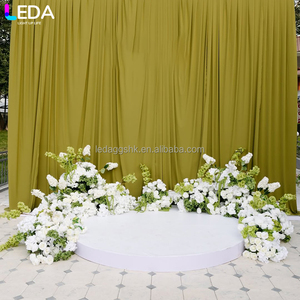 Escenario acrílico redondo desmontable blanco para decoración de bodas y eventos al por mayor de LEDA - Product Image 1