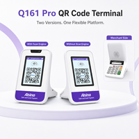 Terminal de point de vente Aisino Q161 Pro avec processeur double cœur, mémoire 16/8 Mo, système d'exploitation RTOS, écran couleur, 4G/Wi-Fi sans fil, affichage de code QR dynamique