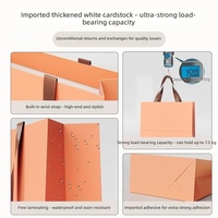 Tas Hadiah Premium yang Dapat Disesuaikan, Tas Jinjing dari Karton Putih Tebal dengan Pita untuk Kemasan Suvenir, Tersedia Pencetakan Logo