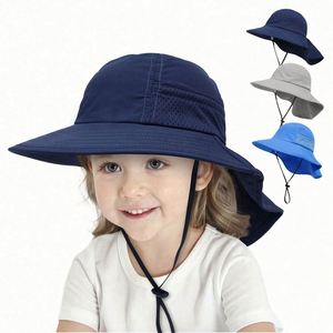Summer New Children's Casual Cycling <b>Leaf</b> Pattern Light Breathable Mesh Sun Protection Bucket Hat - Product Image 2