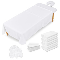 Ensemble de 3 draps de table de massage et de traitement en microfibre brossée 120 g/m²