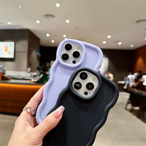 เคสโทรศัพท์แบบซับลิเมชั่นลายคลื่นขายส่ง สำหรับ iPhone XS Max, 11, 12, 13, 14, 15, 16, 17 Air และเคส iPhone 17 Pro Max สีดำ ทำจากซิลิโคน - Product Image 4