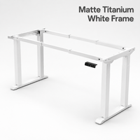 Table de bureau électrique à double moteur AOR ZJ-S4D-FB, cadre métallique, design moderne, longueur extensible, ergonomique