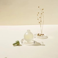 Flacon compte-gouttes sphérique en verre transparent de 30 ml, récipient rond pour huiles essentielles, cosmétiques et essences