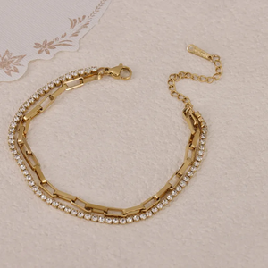 Pulsera de Acero Inoxidable 304 de Alta Calidad, Chapada en Oro Real de 18K, Perla Artificial, Turquesa, Hexagrama, Corazón, Árbol de Ocho Caracteres - Product Image 2