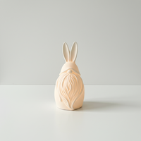Figur Resin Paskah dengan Lampu, Dekorasi Dalam Ruangan Desain Kelinci Kurcaci