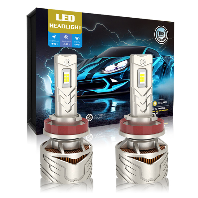 New SFIDA H7 LED Headlights K10 80W 6000K 12V 8000 Lumens Canbus Ready No Flicker