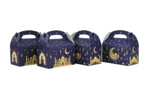 24 Cajas de Regalo de Papel para Ramadán y Eid, Cajas de Regalo Muslin Mubarak, Cajas Plegables para Dulces y Regalos de Eid Mubarak - Product Image 3