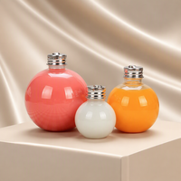 Bouteille en plastique PET transparente en forme de boule de Noël, avec bouchon en aluminium, pour jus, thé froid, décoration