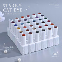Pour vernis gel DIY effet œil de chat étoilé 18ml 36 couleurs Végan Non-toxique Écologique Vernis à ongles UV LED Marque privée