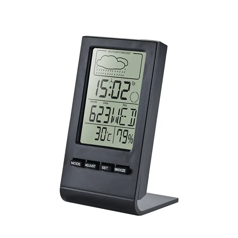 HEDAO DTH-22 디지털 대형 Lcd 실내 방 온도계 습도계 Forcast 날씨 알람 시계