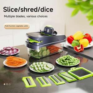 Hot Sale Manual Multifunctional Plastic <b>Vegetable</b> Cutter Food Dicer Onion <b>Chopper</b> Mandoline Fruits Slicer Grater Stainless Steel - Product Image 2