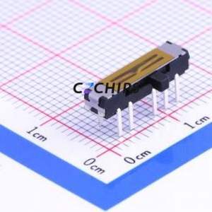 K3-2410D-F1 Slide Switch Through hole Component (THT) Switch Double Pole Four Throw Rectangle Pin Header PC Pin 15mm - Product Image 1