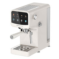 Machine à café expresso ANWELL 20 bars avec buse vapeur, écran tactile, semi-automatique, 1350W, réservoir 1,5L, distributeur