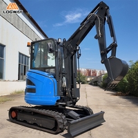 Pengiriman Gratis Excavator LOGWAY Sistem Hidrolik Penginderaan Beban Performa Penggalian yang Kuat untuk Perawatan Jalan