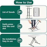 Table pliante réglable GodsWord, table en plastique de 30 pouces avec cadre en acier, table utilitaire pliable robuste pour ordinateur portable