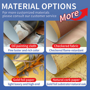 Papier peint imperméable brodé de fleurs de prunier sur mesure, revêtement <span class=keywords><strong>mural</strong></span> de luxe pour chambre d'hôtel, salon, fond de télévision - Product Image 6