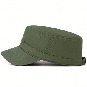 Simple <b>Flat</b> Baseball <b>Cap</b> for <b>Men</b> Women Youth Custom Sports <b>Cap</b> Solid Colors for Spring Autumn Outdoors Made Common Cotton Fabric - Product Image 3