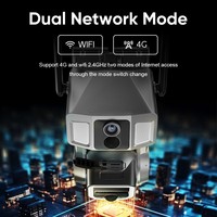 Caméra de Surveillance VISION 2K 4G 4MP avec panneau solaire double objectif Zoom optique 10X Caméra solaire de sécurité PTZ extérieure