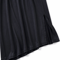 Pantalon large pour femme, longueur totale, à nouer, avec ourlet diagonal asymétrique. Fente latérale profonde, tissu fluide en mélange de modal.