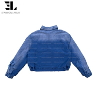 LARSUR Personnalisé Détresse Lavage Soleil Teinture Délavée Coton Sergé Moleskine Français Travail Veste Travail Porter Travailleur Chasse Bomber Corvée Manteau