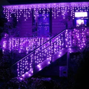 4M Weihnachts girlande LED Vorhang Eiszapfen Lichterketten Garden Street Outdoor Dekorative Weihnachts beleuchtung