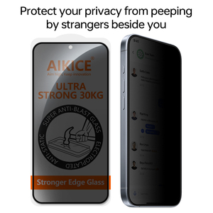 HUAHUO 3D Anti-espion Protecteur d'écran en verre trempé Couverture mobile de confidentialité <span class=keywords><strong>incassable</strong></span> pour <span class=keywords><strong>iPhone</strong></span> 12 <span class=keywords><strong>Plus</strong></span> Asus ROG 7 9H - Product Image 2