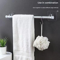Crochets adhésifs multifonctionnels horizontaux à membrane imperméable, à fixation simple face, pour une adhérence puissante et une utilisation peu encombrante