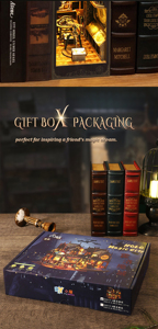 Vente en gros de maisons miniatures magiques assemblées à la main, puzzle en bois 3D, ornement artisanal fantastique créatif, cadeau personnalisé pour la décoration de la maison - Product Image 5