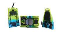 Kayak Memancing Modular 1 Orang 14 Kaki Lipat Ramah Lingkungan Portabel Penggerak Pedal Desain 3 Bagian 550LBS Stabil HDPE CE Touring