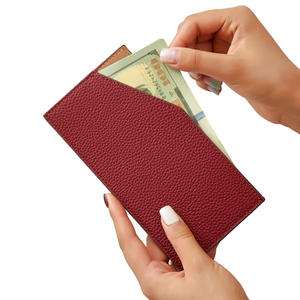 Cartera de Cuero Genuino de Primera Capa, Ligera, Creativa, Multifuncional para Mujer, Tarjetero, Porta Billetes, Almacenamiento de Poliéster - Product Image 1