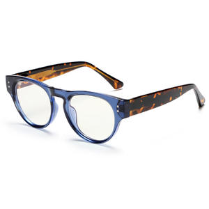 Lunettes de vue Greyjack rétro à monture ronde bloquant la lumière bleue, unisexe, monture complète, verres en acrylique, protection anti-lumière bleue - Product Image 3