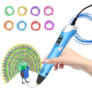 Jouet DIY pour enfants, filament de stylo en plastique d'impression 3d de 1.75mm, filament de stylo 3d multicolore avec bouche de charge cc