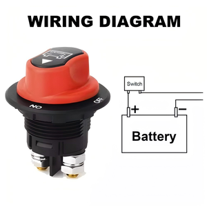 สวิตช์แบตเตอรี่แบบหมุน 50A/100A/200A/300A ตัดไฟ 12-48V สำหรับรถยนต์ เรือ และมอเตอร์ไซค์ - Product Image 3