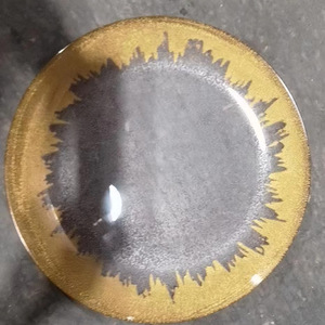 Durable <b>Clear</b> Acrylic Dinner Serving Plates Plastic Gold Rim Charger <b>Table</b> Decor Underplate Wedding Dish Hotels - Product Image 3