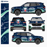Kit de graphismes pour véhicule de secours d'urgence, autocollant pour voiture de service mobile de clinique vétérinaire |   Enveloppement en vinyle personnalisé pour la promotion de SUV