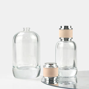 ขวดน้ำหอมแก้วทรงกระบอกใสคุณภาพสูงแบบกำหนดเอง ขนาด 50 มล. 100 มล. พร้อมฝาหนังสีชมพู - Product Image 4