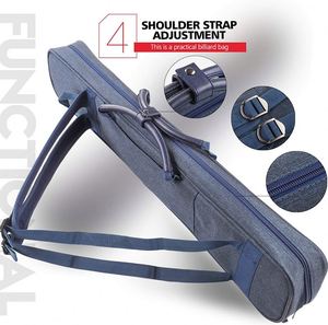 Free sample Factory OEM Pool Cue Case Pool Cue Carrying Case Soft Padded Billiard Stick Bag Shoulder Straps Billiard Cue Bag - Product Image 6